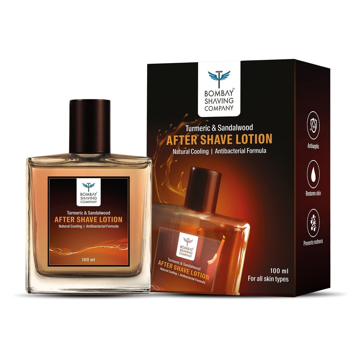 Bombay Shaving Company After Shave Lotion with Turmeric and Sandalwood, (Atomizer), Yellow, 100 ml (Pack of 1) Beauty and Personal Care Bombay Shaving Company