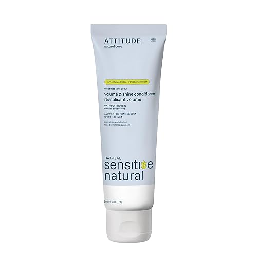 ATTITUDE Extra Gentle Hair Conditioner for Sensitive Dry Scalp, Soothing Oat, Naturally Derived Ingredients, Dermatologically Tested, Vegan Detangler Beauty & Personal Care ATTITUDE
