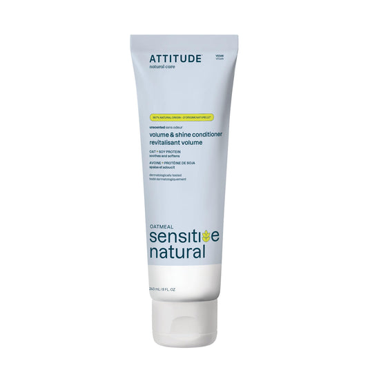 ATTITUDE Extra Gentle Hair Conditioner for Sensitive Dry Scalp, Soothing Oat, Naturally Derived Ingredients, Dermatologically Tested, Vegan Detangler Beauty & Personal Care ATTITUDE