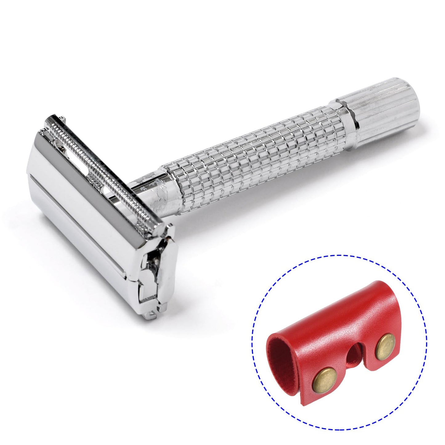 M METERXITY Razor Cover Protective Sheath - Double Edge Leather Safety Razor Protective Sheath Travel Cover, Apply to Shaver Razor (3.3 x 1.8 Inch Beauty and Personal Care M METERXITY