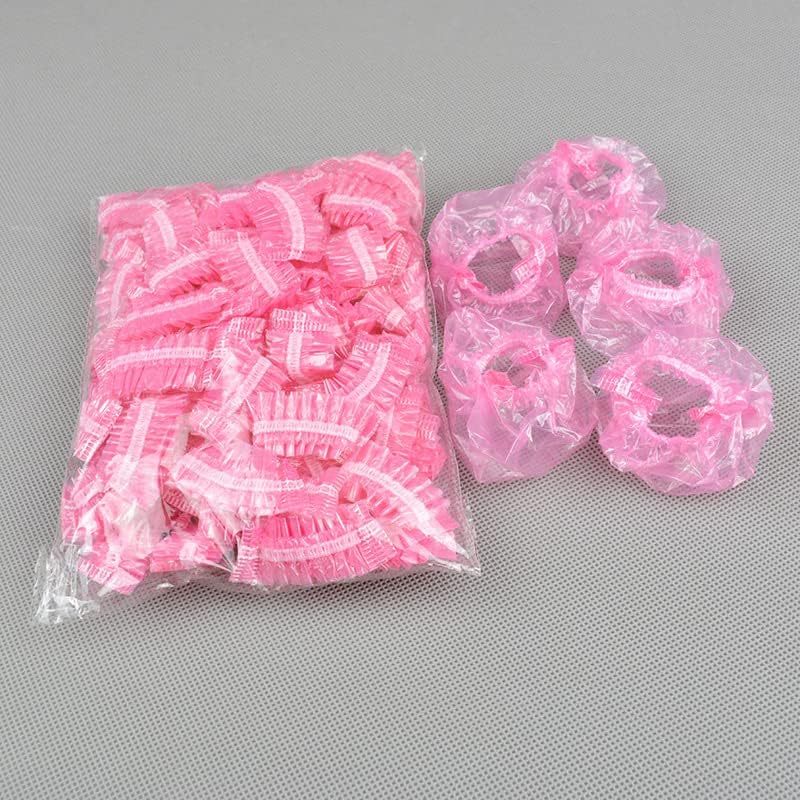 100 PCS Disposable Ear Covers for Shower - Waterproof Elastic Ear Shower Caps Hair Salon Care Ear Protector for Shower Hair Dye (4 colours Beauty and Personal Care Roontin