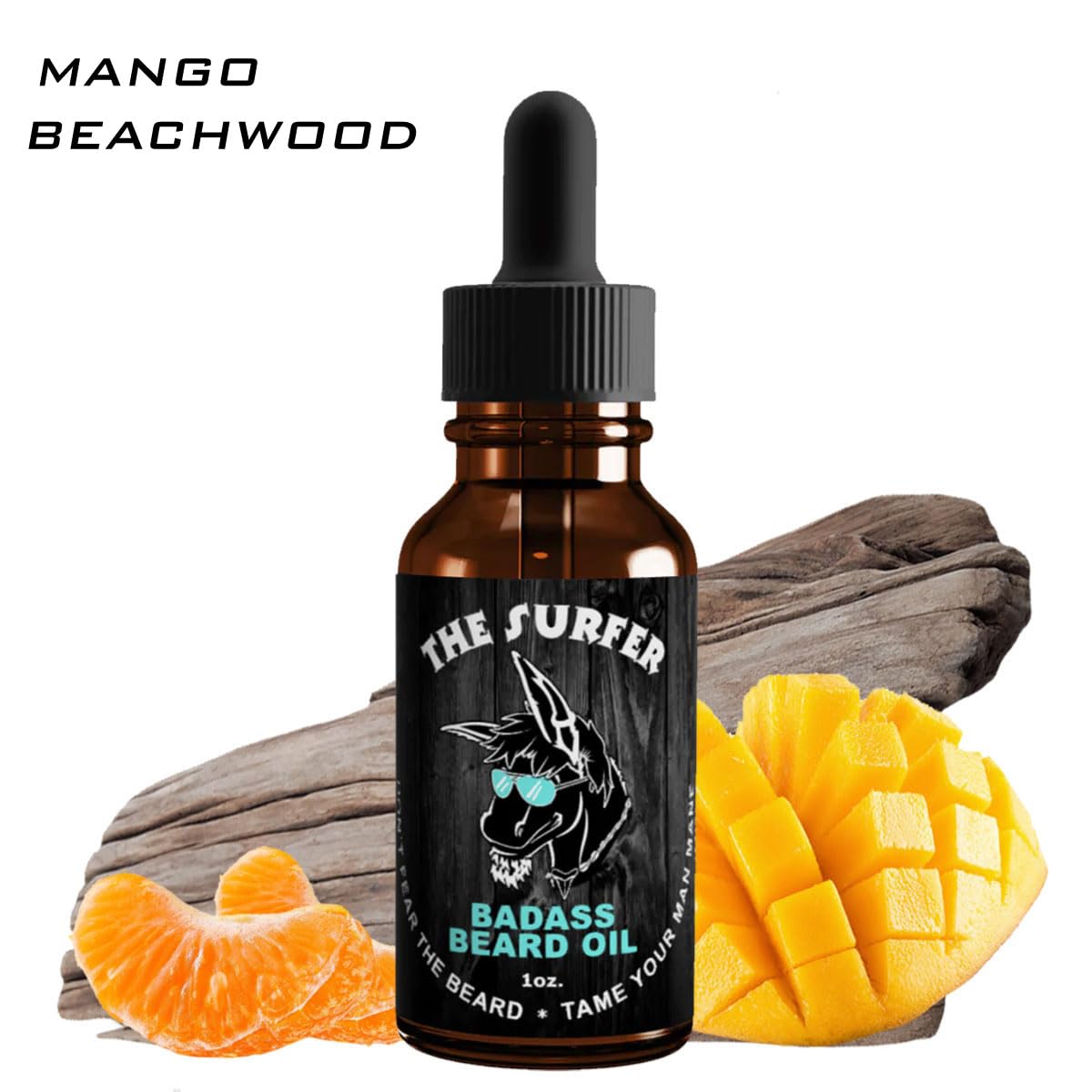 Badass Beard Care Beard Oil For Men - Surfer Scent, 1 oz - Natural Ingredients, Keeps Beard and Mustache Full, Soft and Healthy, Reduce Itchy, Flaky Beauty and Personal Care Badass Beard Care