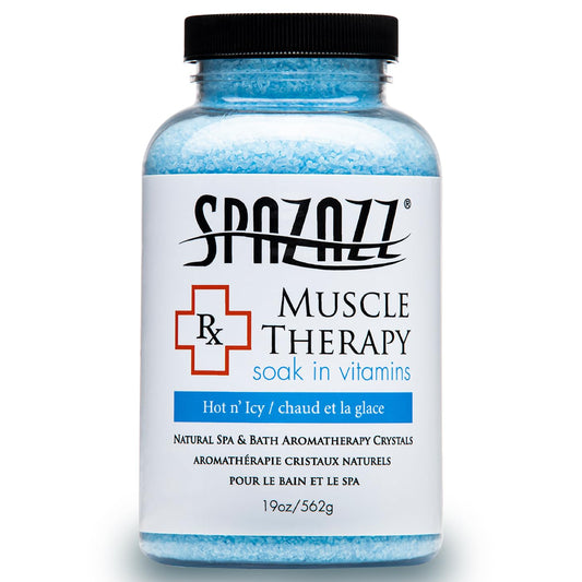 Spazazz Armotherapy Hot Tub Rx Muscle Therapy Natural Spa & Bath Salt Crystals 19oz- Hot 'N ICY - with Magnesium & Arnica - Safe for All Spa and Hot Beauty and Personal Care Spazazz