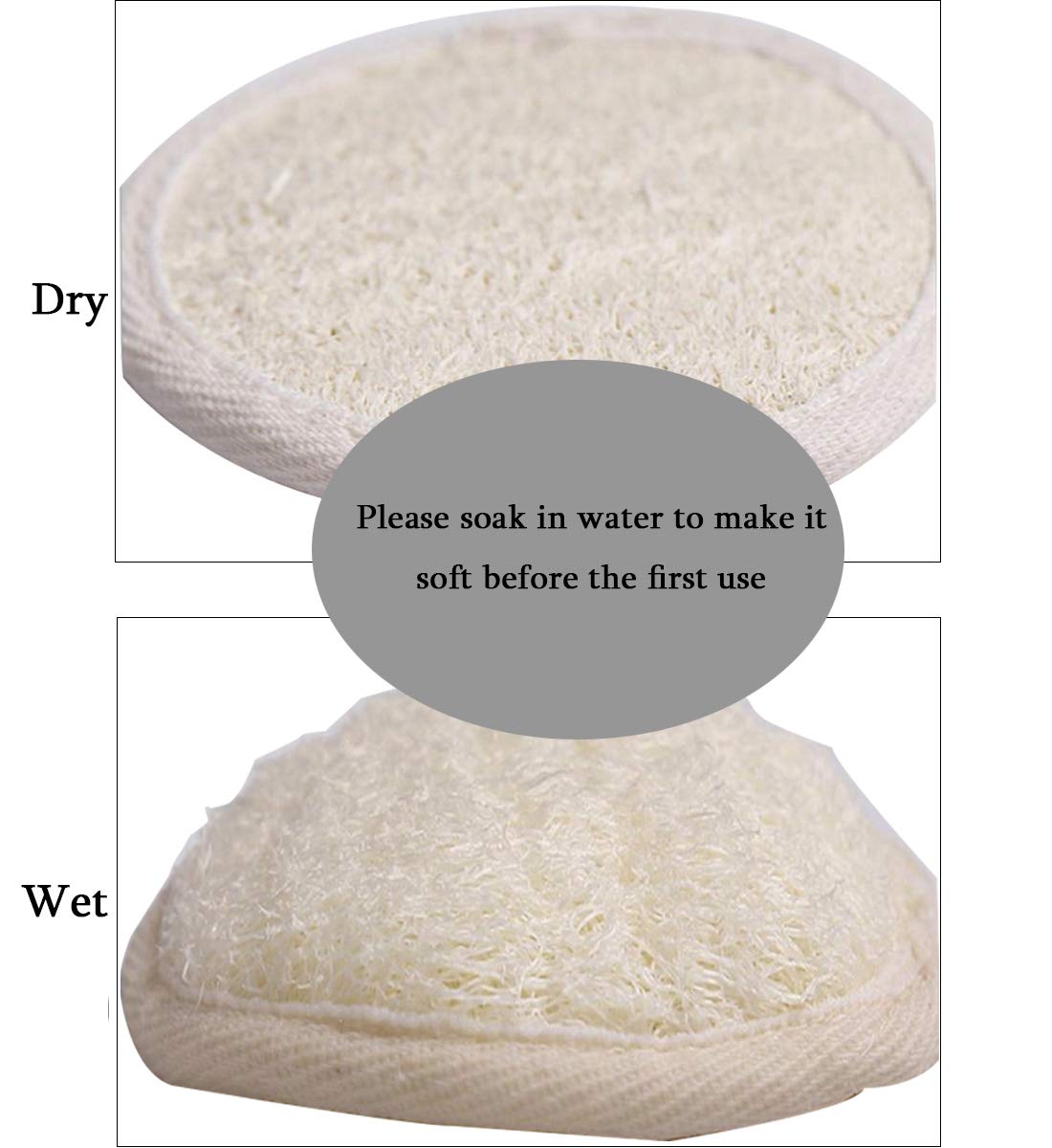 Loofah Sponge Exfoliating Facial Cleaning Pads,10 Packs Natural Loofa Face Scrubber Large Cleanser for Men Women Bath Spa Cleansing,3.15 Inches Dia Beauty and Personal Care Tegelrying