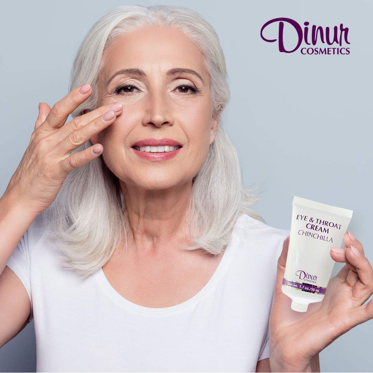 Dinur Cosmetics Chinchilla Eye & Throat Cream Reduces Fine Lines Wrinkles Puffy Eyes & Under Eye Dark Circles Penetrates Delicate Skin for Men & Women Beauty & Personal Care Dinur Cosmetics