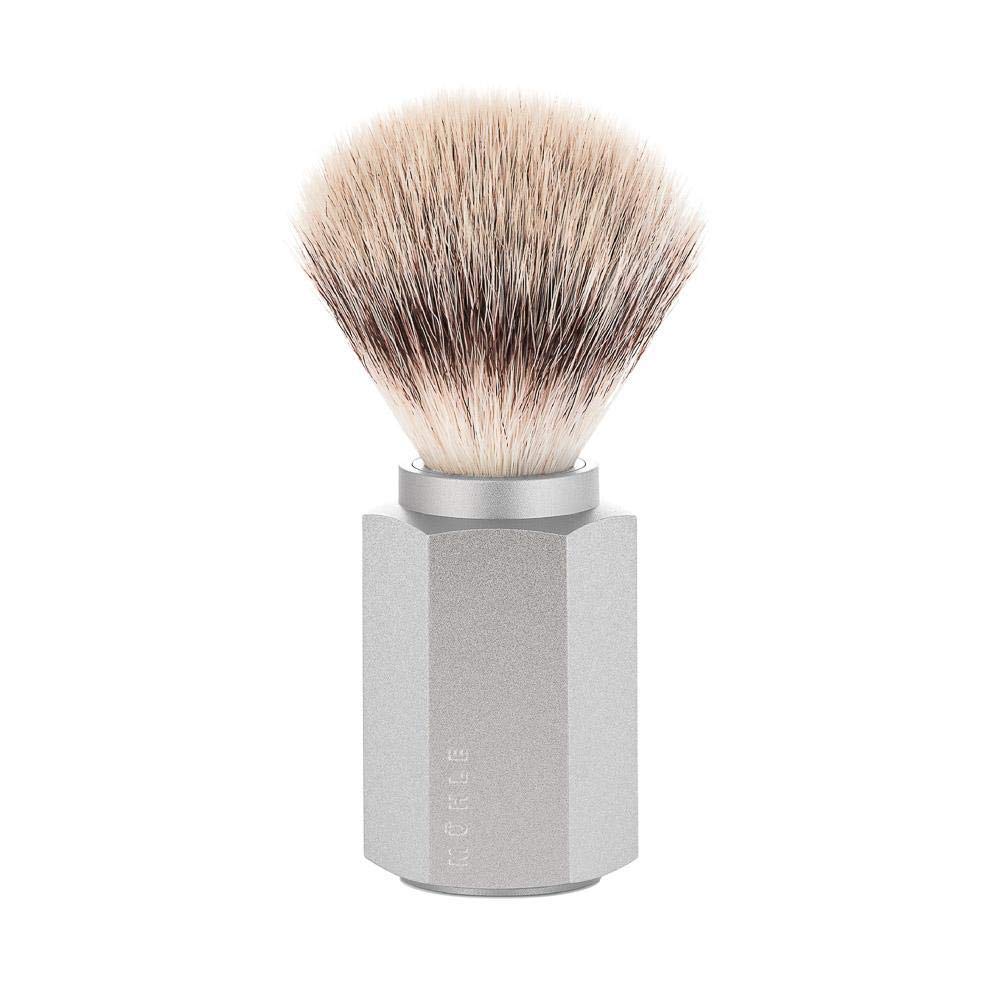 MÜHLE HEXAGON Anodised Silver Silvertip Fiber 3-Piece Shaving Set Beauty and Personal Care MÜHLE