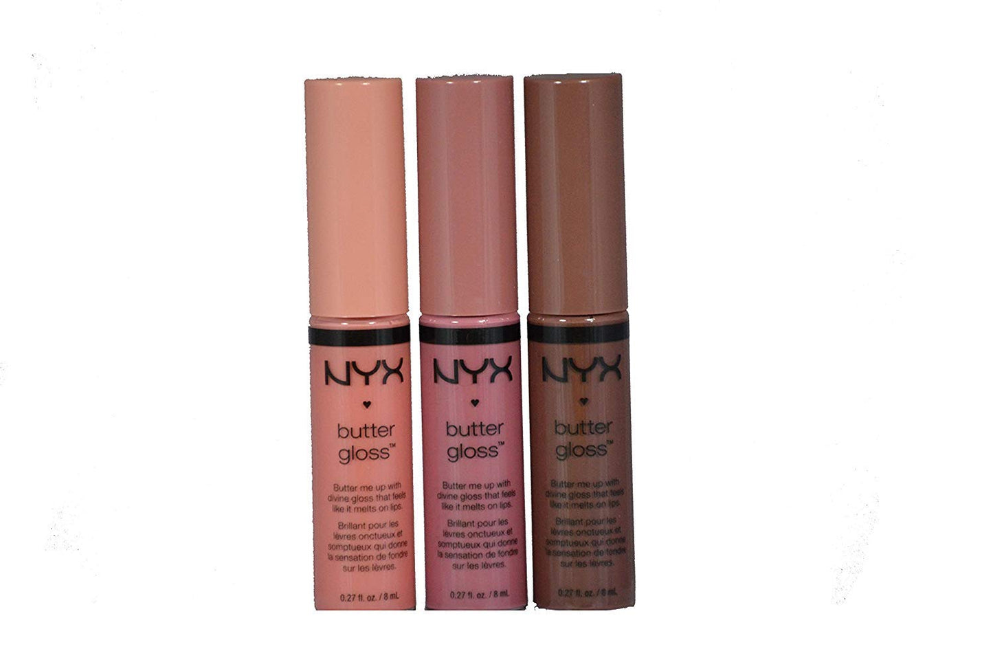 NYX Butter Lip Gloss Set 3 (Creme Brulee, Angel Food Cake and Ginger Snap) Beauty & Personal Care NYX PROFESSIONAL MAKEUP
