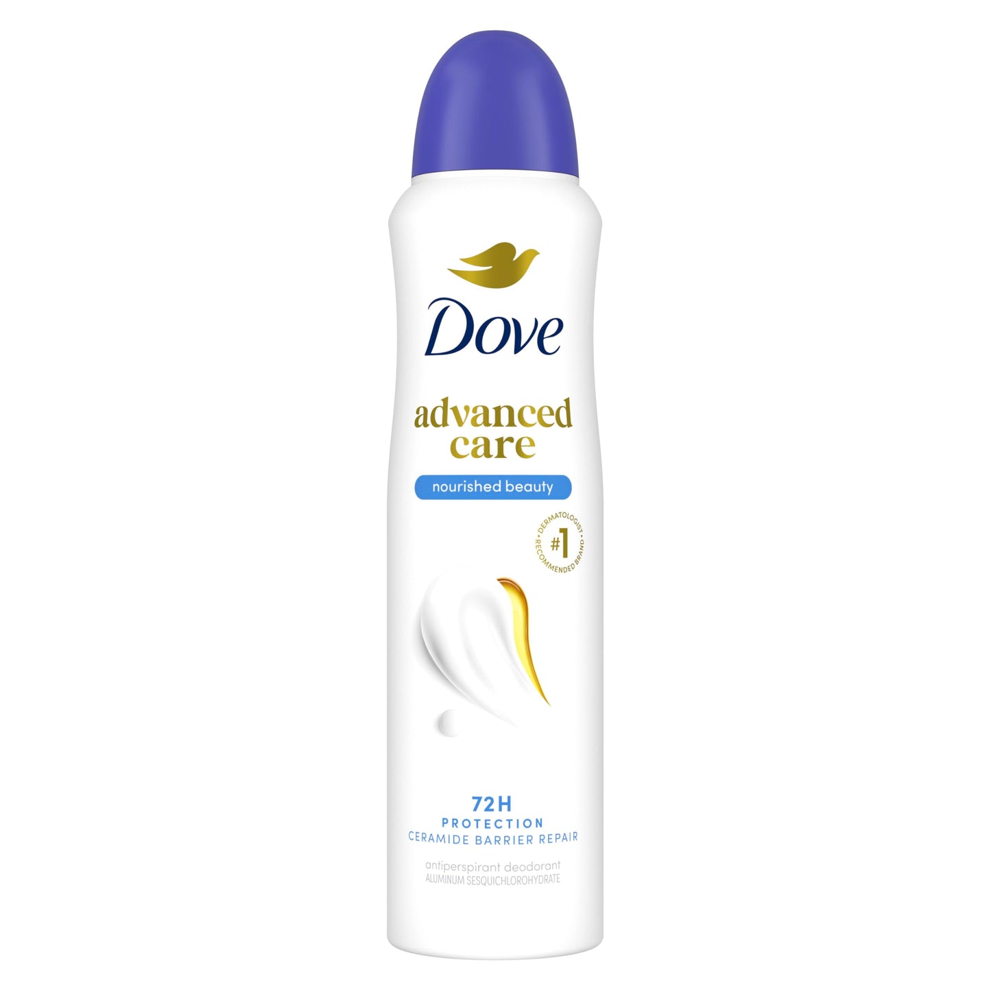 Dove Advanced Care Antiperspirant Deodorant Spray Nourished Beauty Antiperspirant Deodorant To Help Repair Skin’s Barrier After Shaving 72-hour Beauty and Personal Care Dove