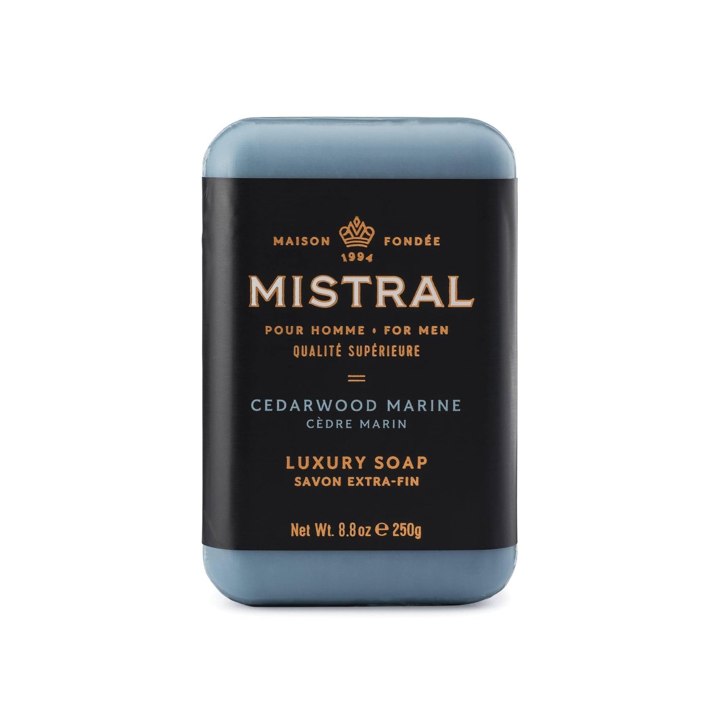 Mistral Cedarwood Marine Luxury Bar Soap for Men | Men’s Natural Soap Bar | Paraben, Phthalates Free | Moisturizing & Triple-Milled Natural Soap Beauty & Personal Care Mistral