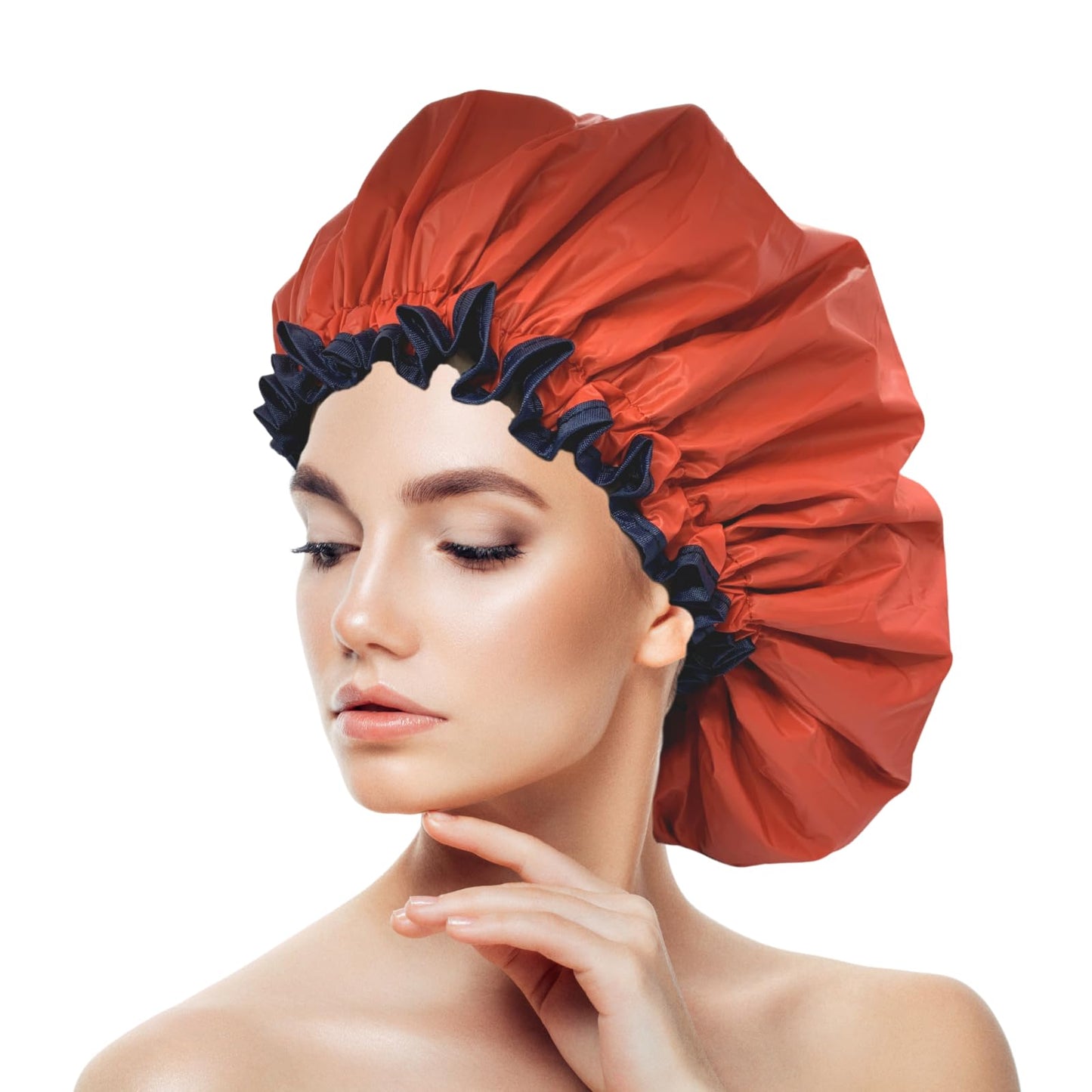 ELEBOX Premium Collection Super Jumbo Shower Cap for Braids Double-Layer Satin Waterproof Reusable Bonnet Sleep Cap Beauty and Personal Care ELEBOX