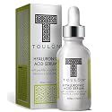 Organic Hyaluronic Acid Serum for Face with Natural Peptides, Pure Jojoba Oil, Vitamin E & Witch Hazel; Best to Build Collagen & Reduce Wrinkles Beauty & Personal Care TOULON