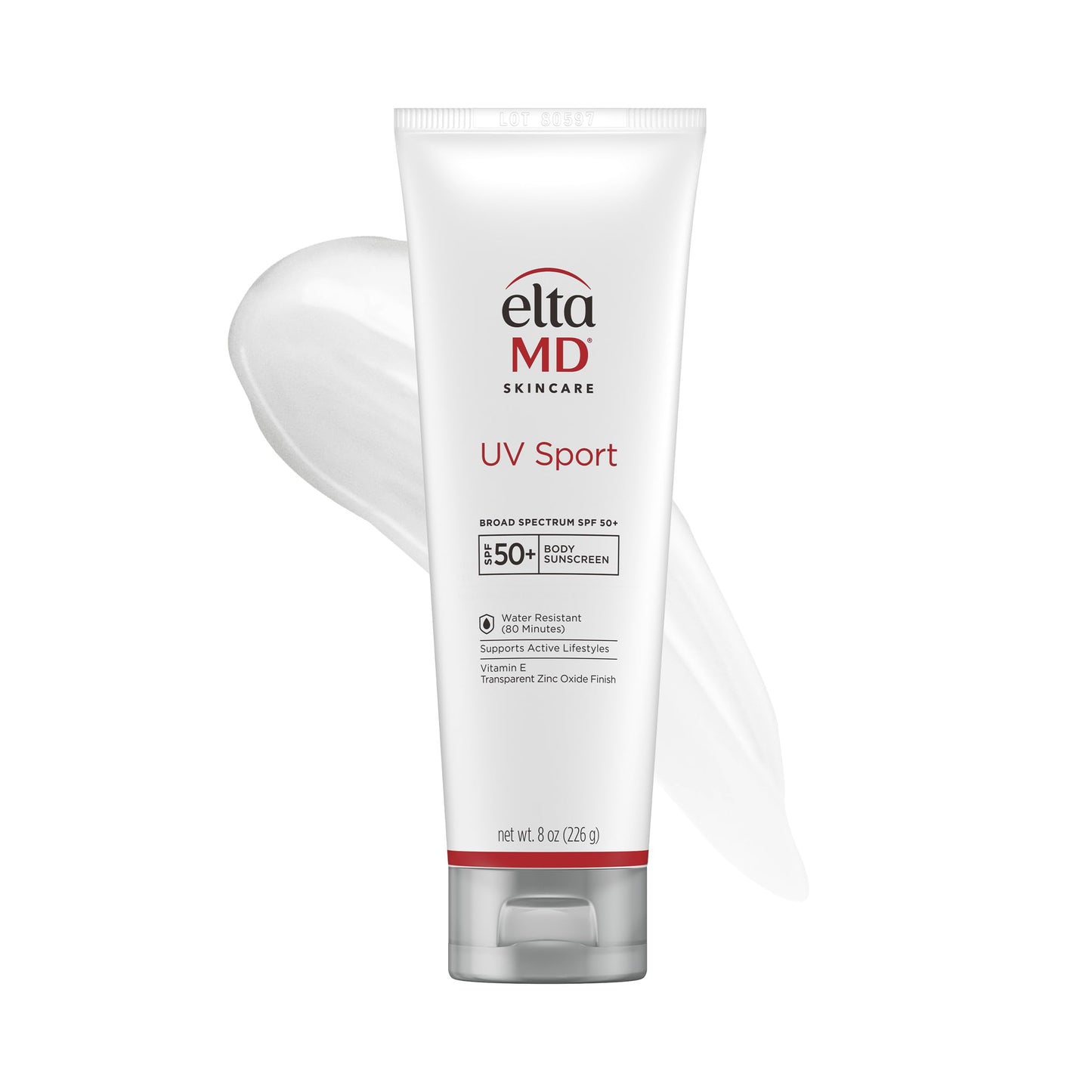 EltaMD UV Sport Sunscreen Lotion, SPF 50 Body Sunscreen, Water and Sweat Resistant, Oil-Free, Zinc Oxide Formula, 8 oz Tube Beauty & Personal Care EltaMD