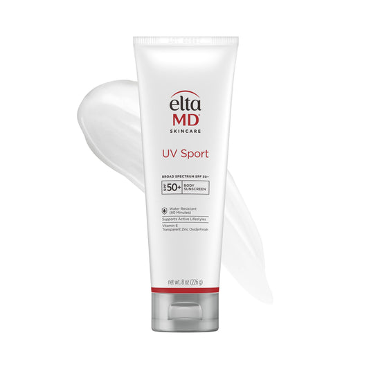 EltaMD UV Sport Sunscreen Lotion, SPF 50 Body Sunscreen, Water and Sweat Resistant, Oil-Free, Zinc Oxide Formula, 8 oz Tube Beauty & Personal Care EltaMD