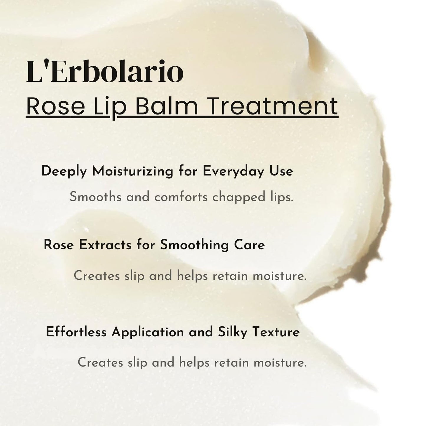 L'Erbolario Rose Lip Balm Treatment - Lip Moisturizer with Provence, Damask and Musk Rose - Softens and Smooths with Delicate Floral Scent - 0.18 oz Beauty and Personal Care L'Erbolario