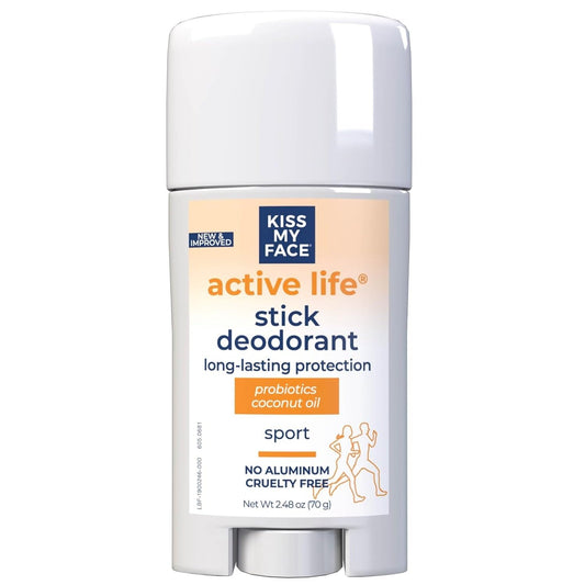 Kiss My Face Natural Active Life Aluminum Free Deodorant Stick Sport 2.48 Oz... Beauty and Personal Care Kiss My Face