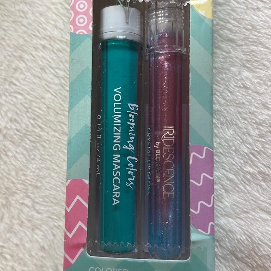 Blossom Liquid Volumizing Water Resistant Color Mascara, Iridescence Watermelon Flavored Glitter Shimmer Sparkle Crystal Lip Gloss, 0.22 fl. oz, 2 Beauty & Personal Care Blossom