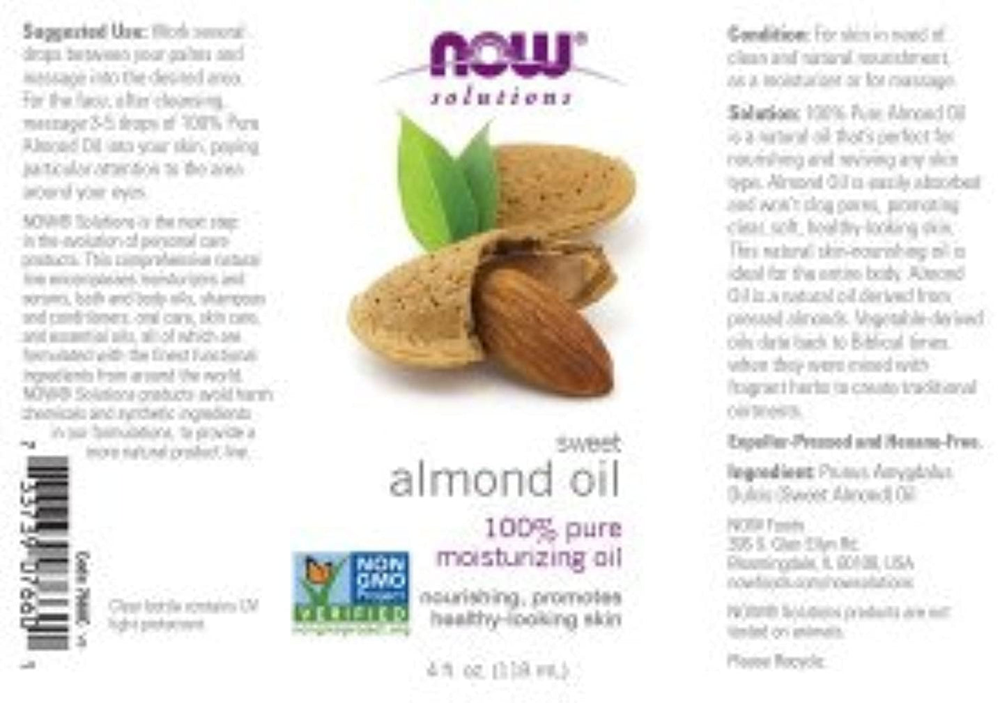 NOW Foods Almond Oil, 4 Fl Oz (Pack of 2) Beauty & Personal Care NOW Foods