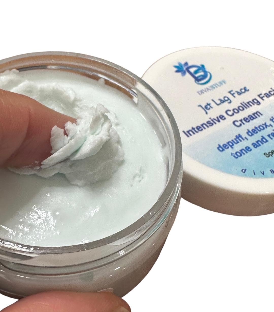 Diva Stuff Jet Lag Face Intensive Cooling Cream Clay Facial Mask, Depuff, Detox, Tighten, Tone and Rejuvenate, 2 oz Beauty & Personal Care Diva Stuff