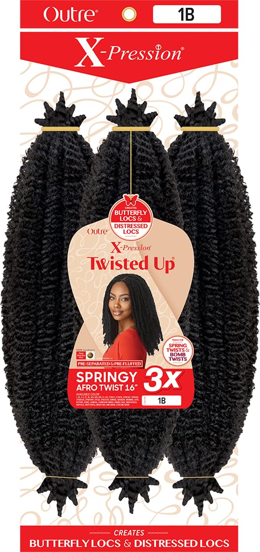 Outre X-Pression Synthetic Braid - 3X SPRINGY AFRO TWIST 16 (CAN)