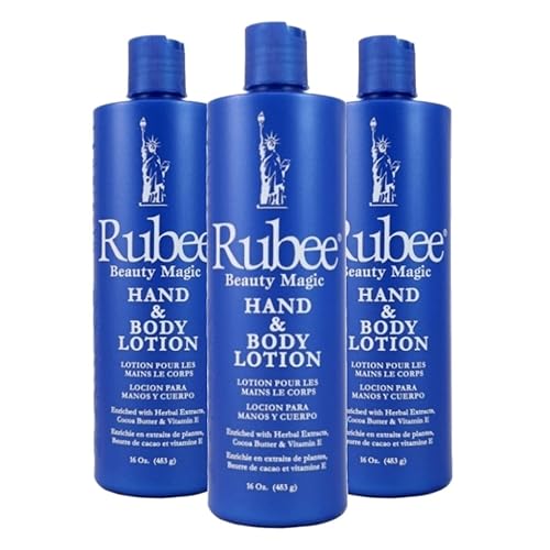 Rubee Cacao Butter Pack of 3 Body Lotion & Hand for Women - 16 oz.Travel Size Essentials for Dry Skin - Vitamin E Moisturizer - Herbal Extraction Beauty & Personal Care RUBEE