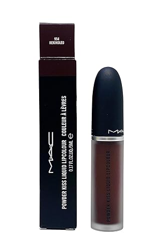MAC Cosmetics Powder Kiss Liquid Lipcolour - 954 Rekindled (Deep cool brown) .17 oz / 5 ml Beauty & Personal Care MAC