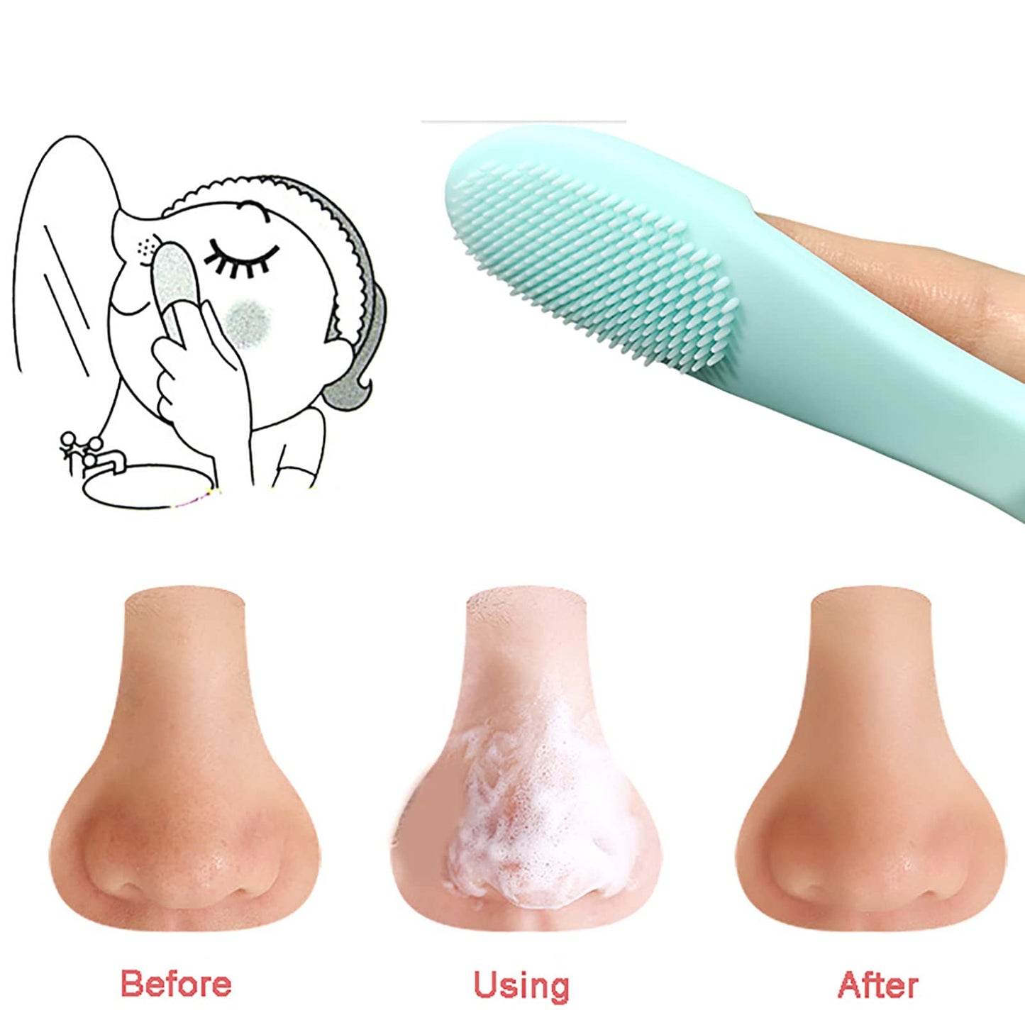 5-Pack Soft Silicone Manual Facial Cleansing Brushes, Face Scrubber Cleanser Brush for Gently and Effectively Cleaning, Removing Blackheads Beauty & Personal Care KATPOSIN