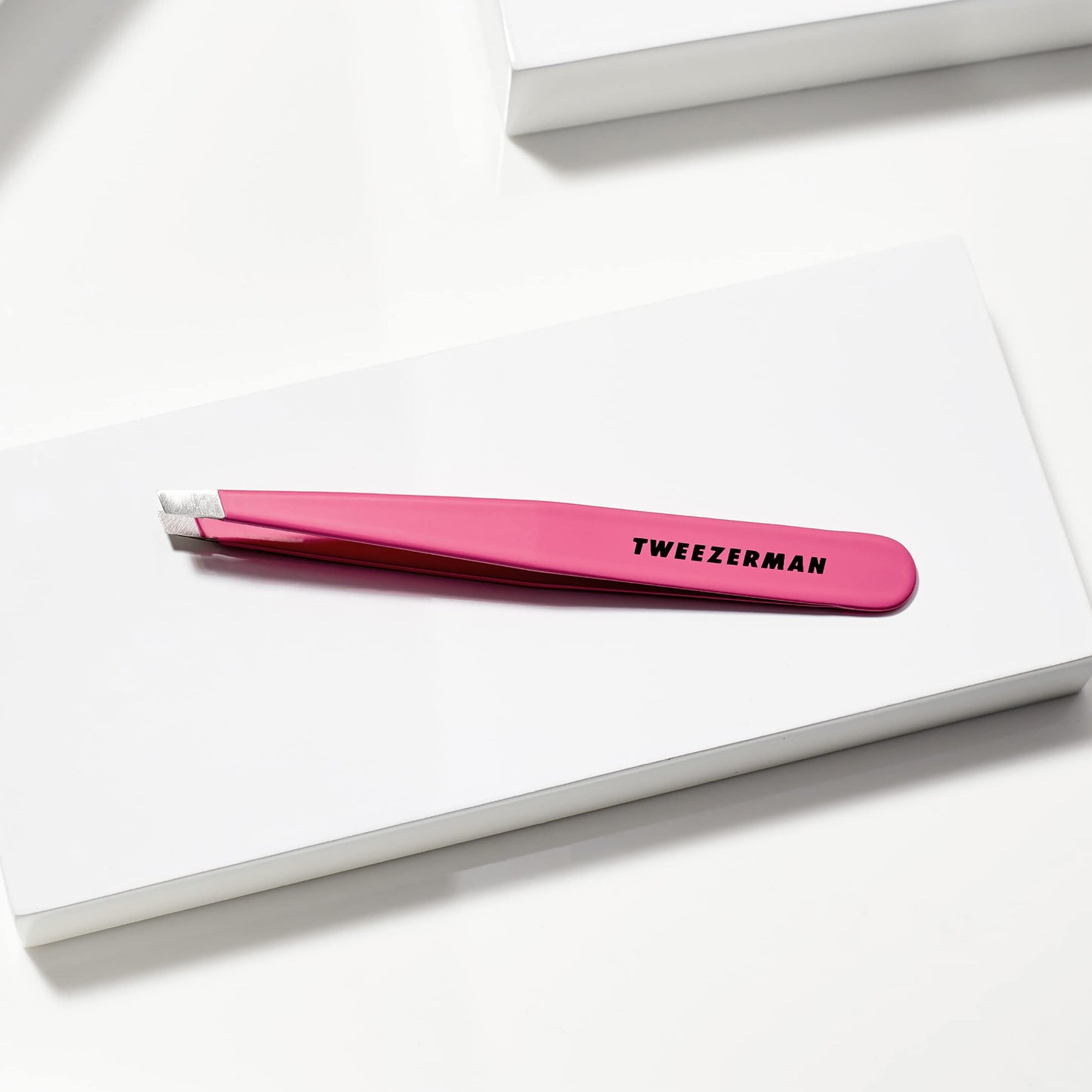 Tweezerman Stainless Steel Slant Tweezer - Eyebrow Tweezers for Women and Men (Neon Pink) Beauty and Personal Care Tweezerman