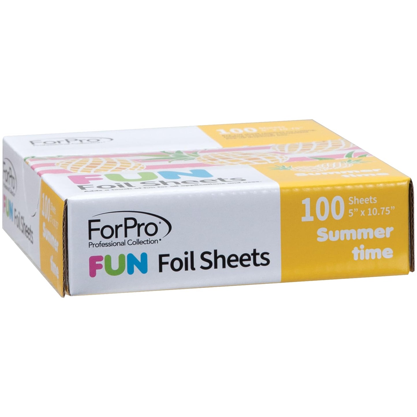 ForPro FUN Summertime 5" Foil Sheets, Aluminum Hair Foils for Color Application and Highlighting Services, Food Safe, Pop-Up Dispenser, 5” W x 10.75” Beauty & Personal Care ForPro Professional Collection