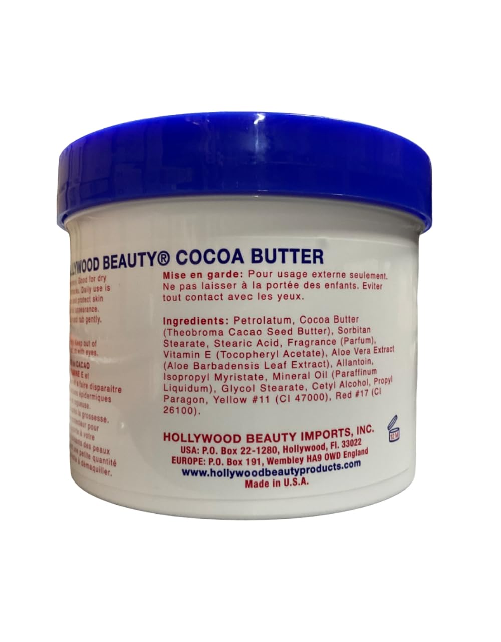 Hollywood Beauty Skin Creme Cocoa Butter, 25 oz (Pack of 5) Beauty & Personal Care Hollywood Beauty