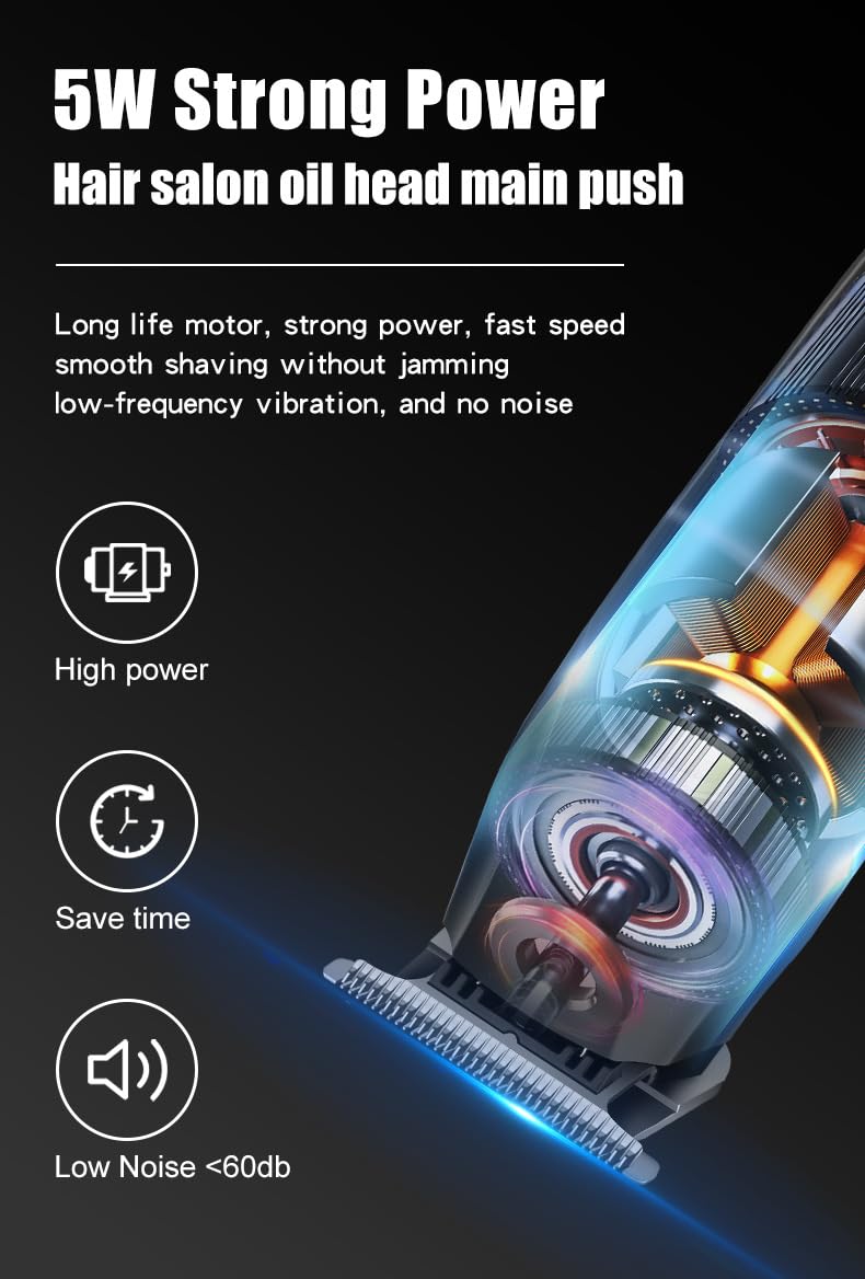 Multifunctional Beards Trimmer Haircut Grooming Kit with LED Display,Powerful Motor,Professional Hair Clippers for Men Electric Cordless Trimmers Kit Beauty and Personal Care QDKVTNDJZ
