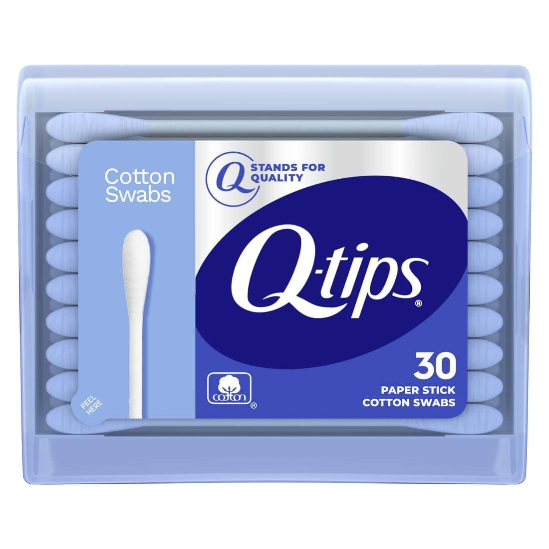 Q-tips Swabs Travel Pack,30 Count, Pack of 1 blue Beauty and Personal Care Q-tips