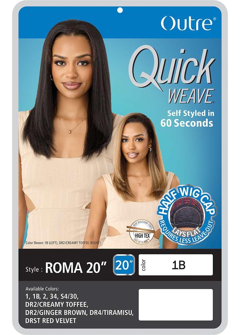 Outre Quick Weave Synthetic Half Wig - Roma 20" (DARK BROWN 2)
