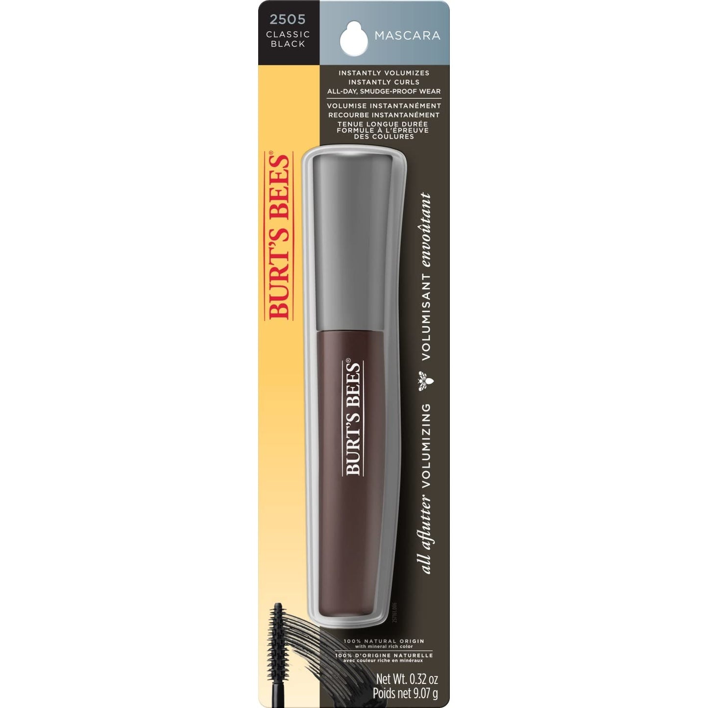 BURTS BEES Classic Black Volumizing Mascara, 9.07 GR Beauty & Personal Care Burt's Bees