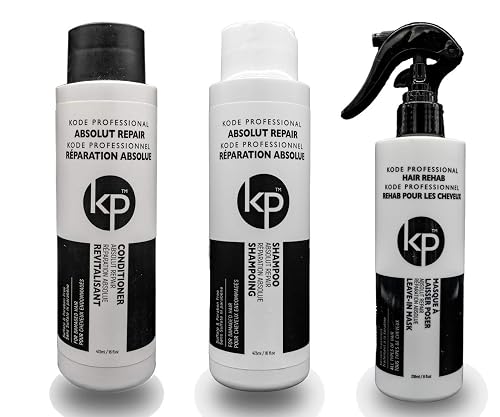 3PC Bundle: Kode Professional Absolut Repair Shampoo, Conditioner and 8oz Hair Rehab Kit (16oz Rehab Kit) Beauty & Personal Care Belle of Hope Mara Ray