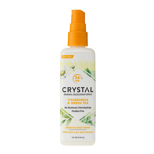 Crystal Essence Mineral Deodorant Spray, Chamomile & Green Tea 4 oz (Pack of 12) Beauty and Personal Care Crystal Essence