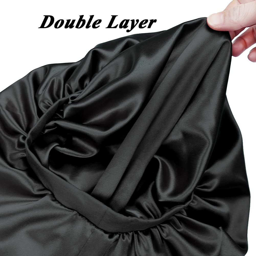 Long Braids Satin Bonnet Jumbo Sleep Cap to Protect Hair Black Beauty and Personal Care Awefeel