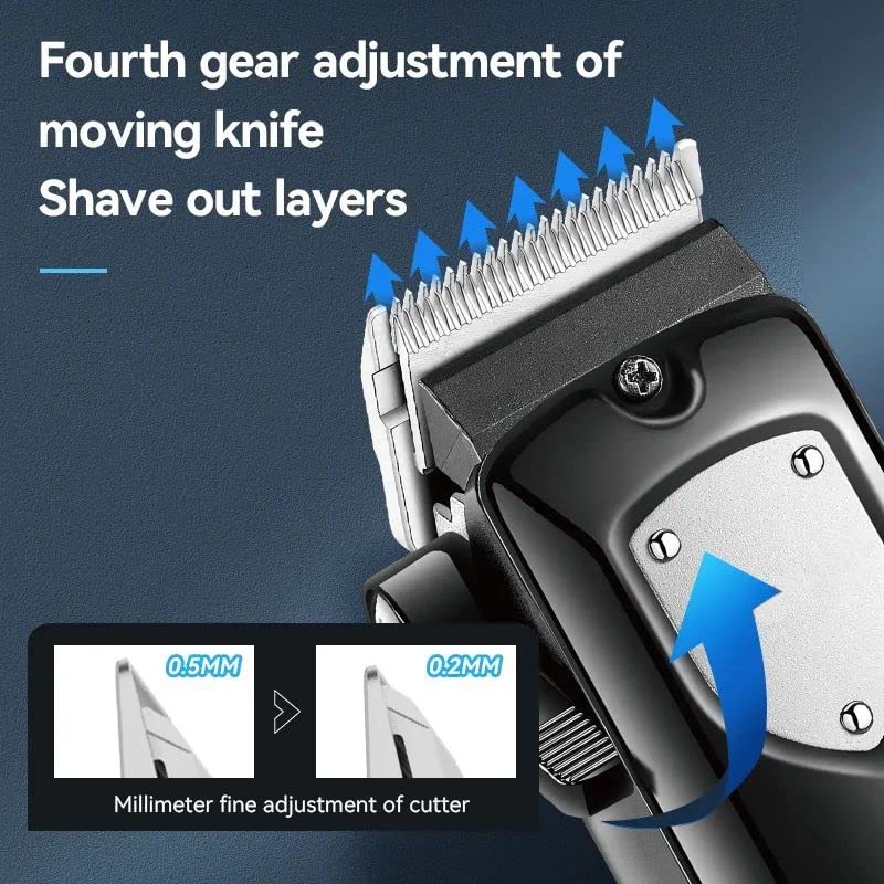 GLESVOWIO Pro Hair Clipper Adjustable Powder Metallurgy Tool Head Hair Trimmer Intelligent Display Light Low Noise Hair Clipper Beauty and Personal Care GLESVOWIO