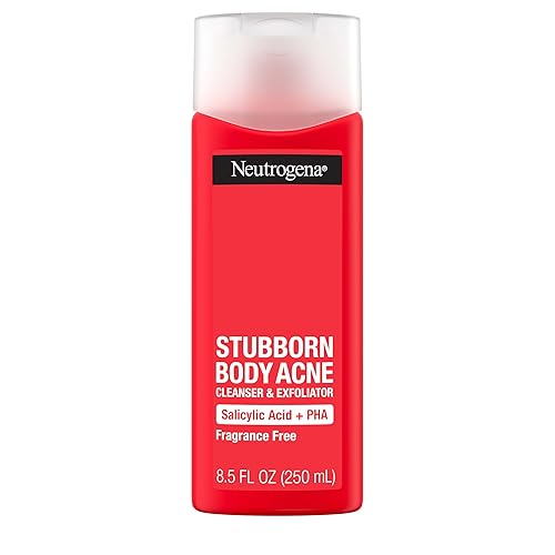 Neutrogena Salicylic Acid & PHA Stubborn Acne Body Wash, Exfoliating Cleanser Acne Treatment for Chest & Shoulder, Gently Clears, Exfoliates & Helps Beauty & Personal Care Neutrogena