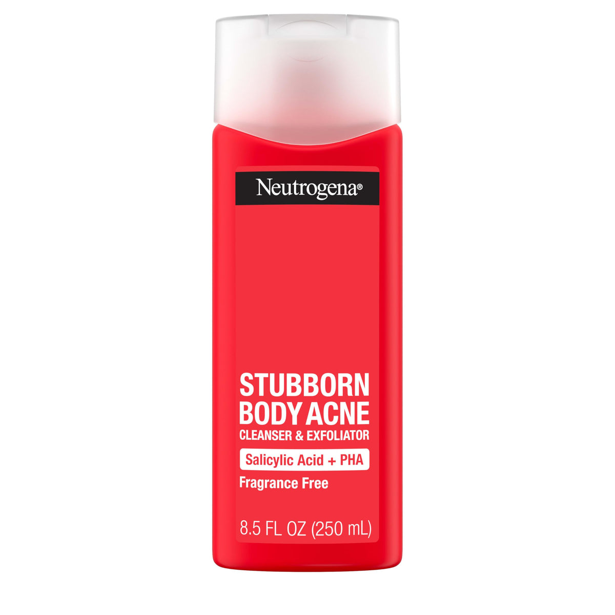 Neutrogena Salicylic Acid & PHA Stubborn Acne Body Wash, Exfoliating Cleanser Acne Treatment for Chest & Shoulder, Gently Clears, Exfoliates & Helps Beauty & Personal Care Neutrogena