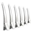 100 Pieces 6CM Silver Metal Alligator Teeth Prongs Clips Hair Pins Hair Bows Beauty & Personal Care lasenersm