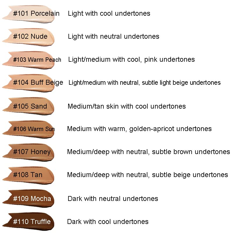 ABRUS PHOERA Full Coverage Foundation, Soft Matte, Oil Control Concealer, Foundation Makeup Flawless Cream Smooth Long Lasting 24HR Waterproof Beauty & Personal Care ABRUS