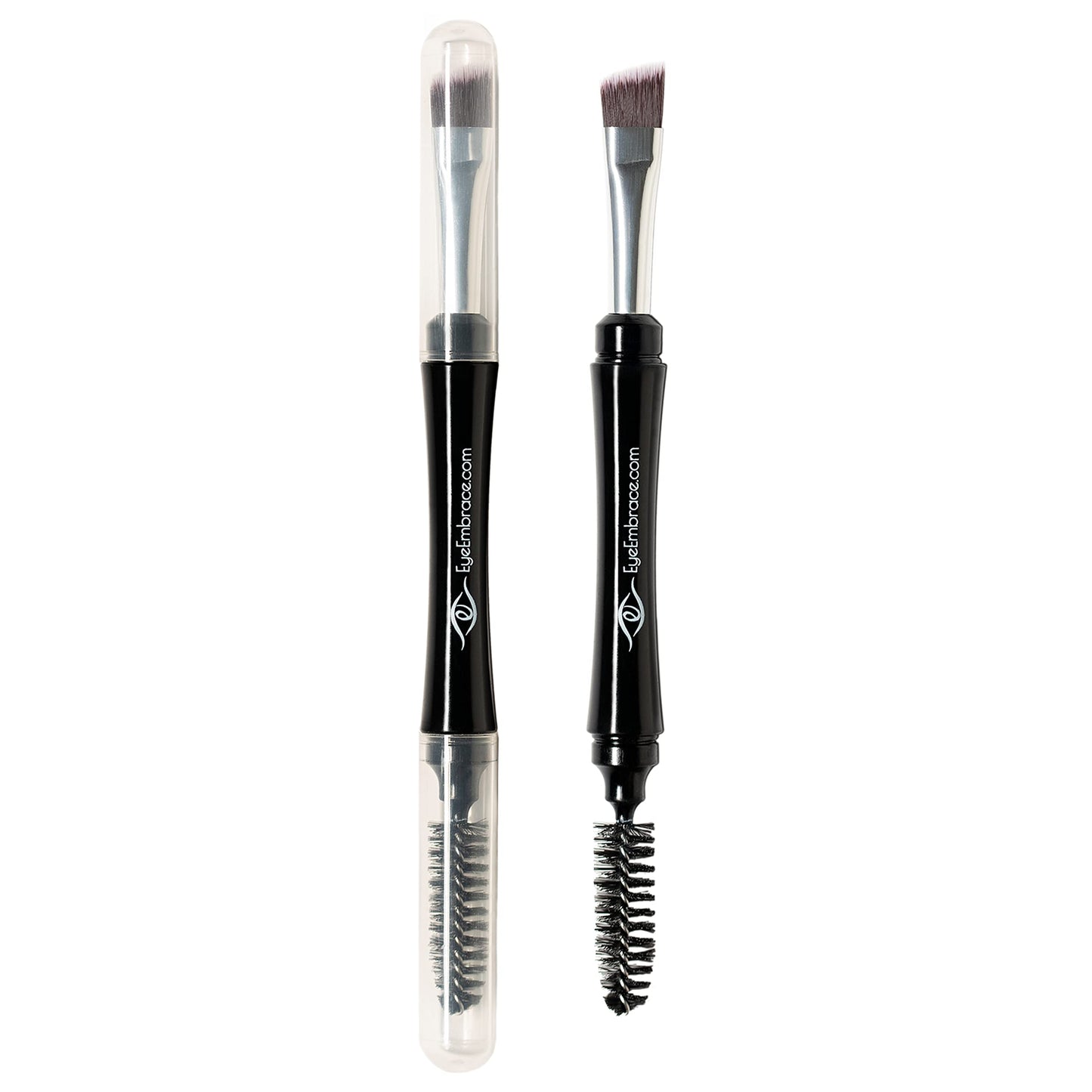 Eye Embrace Pro Grip Angled Eyebrow Brush and Spoolie Premium Quality Brow Makeup Brush Beauty & Personal Care Eye Embrace
