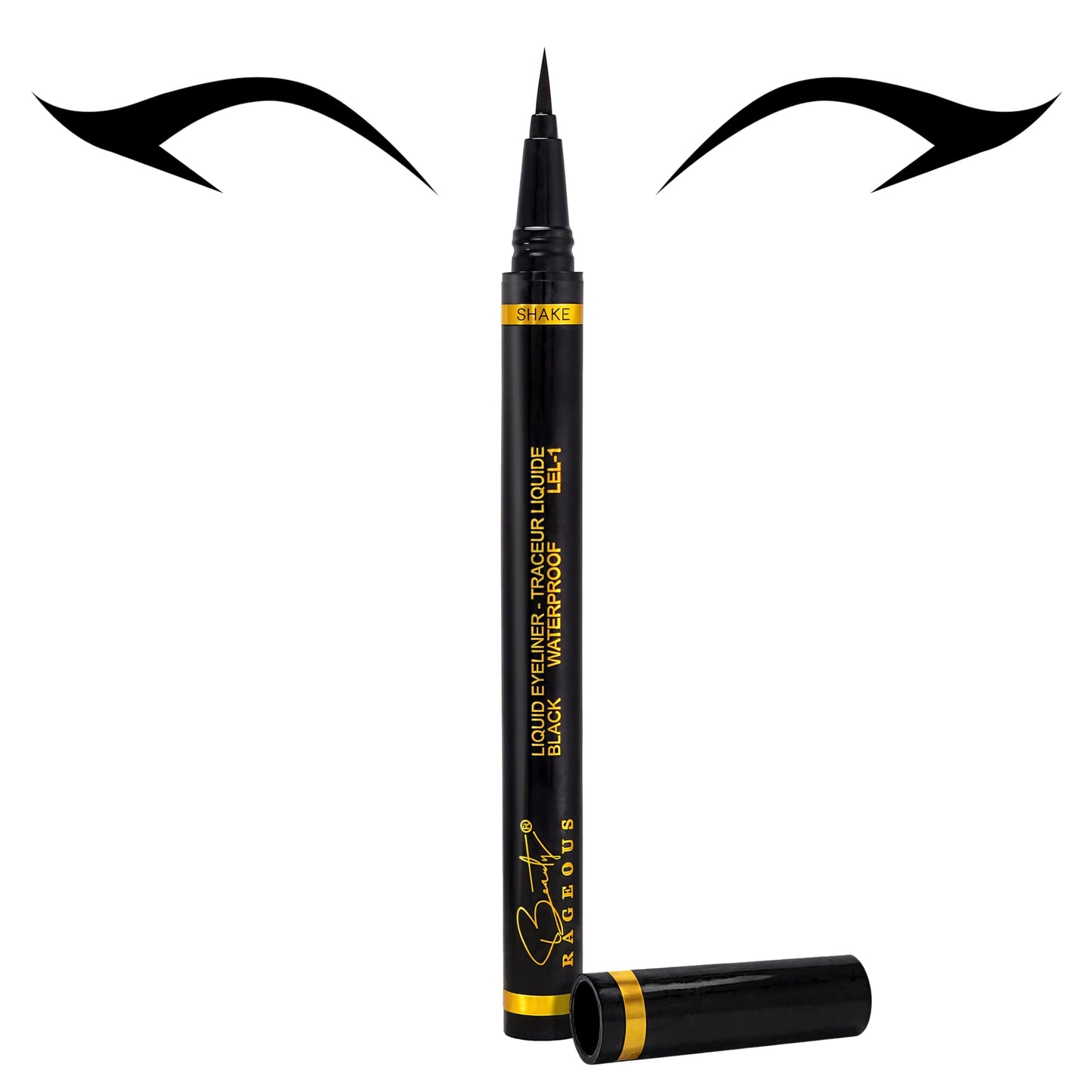 Beauty Rageous - Liquid Black Eyeliner - Waterproof, Smear-Resistant (LEL-1), Vegan, Cruelty-Free Beauty & Personal Care Beauty Rageous