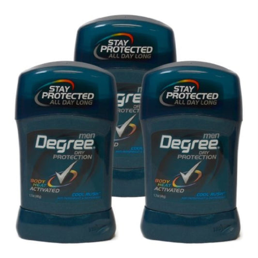Degree Deodorant 1.7 Ounce Mens Cool Rush (50ml) (3 Pack) Beauty and Personal Care Degree