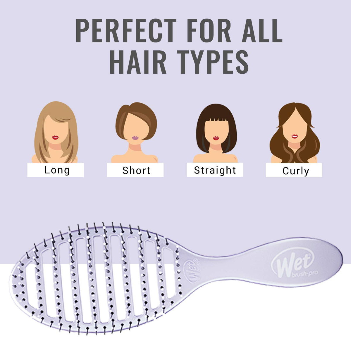 Wet Brush Speed Dry Hair Brush - Purple (Osmosis) - Vented Design and Ultra Soft HeatFlex Bristles Are Blow Dry Safe With Ergonomic Handle Manages