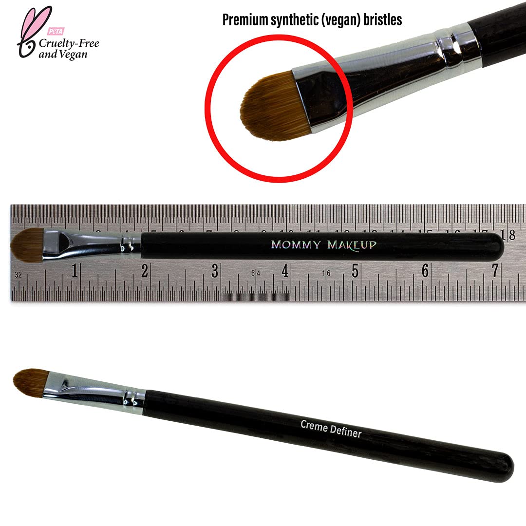 Creme Definer Eyeshadow Brush (1 Pc) Soft & Thick Premium Synthetic Vegan Bristles, Flat Cream Eye Shadow Brush for Makeup Artist-Quality Results Beauty & Personal Care Mommy Makeup