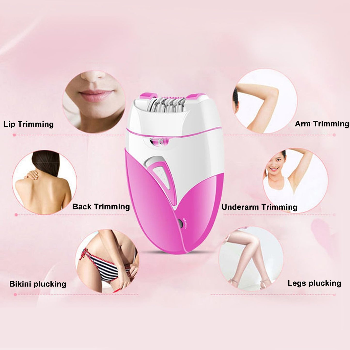 Bikini Trimmer for Women, Cordless 2 Speed USB Rechargeable Hair Trimmer with Guards, Gentle Electric Clippers for Body Face Razors Shavers Beauty and Personal Care ZJchao