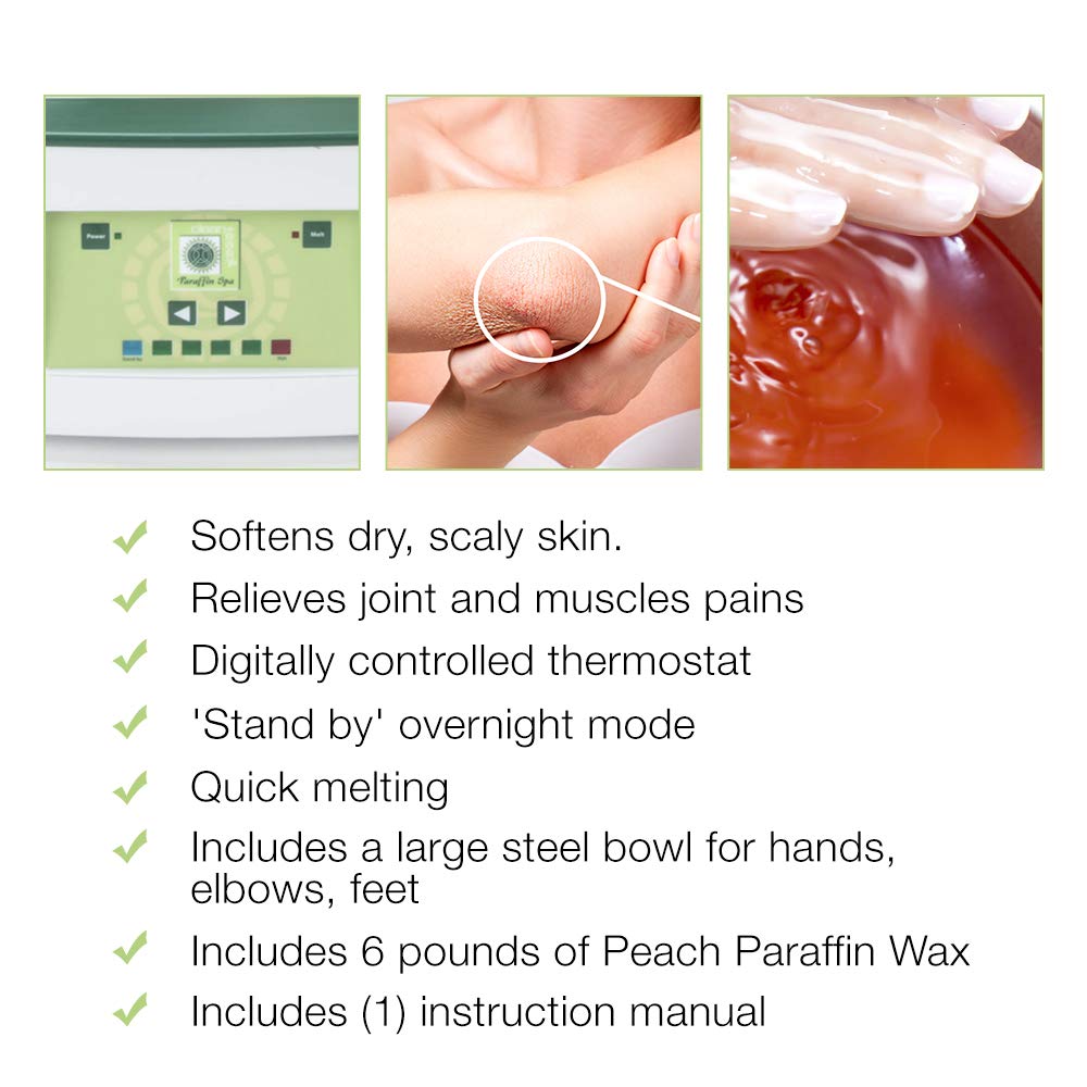 Clean + Easy Digital Paraffin Wax Warmer with Refills - Paraffin Wax Machine for Hand & Feet, Moisturizing Spa Treatment Beauty and Personal Care Clean + Easy