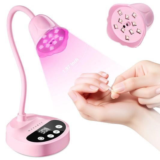 Makartt UV Nail Lamp - Gooseneck LED Nail Light with Auto Sensor & 4 Timers, Rechargeable USB Cordless Flash Cure Lamp Nail Dryer Fast Curing Gel Beauty and Personal Care Makartt Default Title
