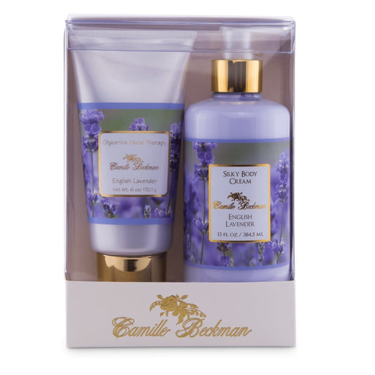 Camille Beckman Hand and Body Duet Set, Silky Body and Glycerine Hand Cream, English Lavender Beauty & Personal Care Camille Beckman